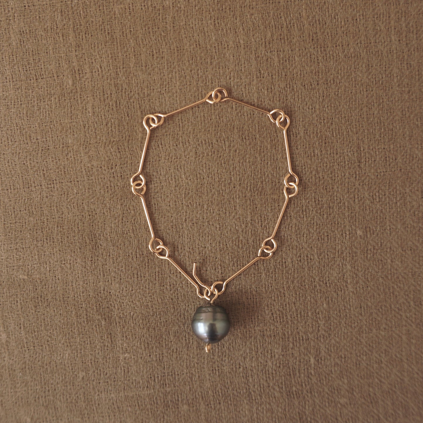 Constellation Chain Bracelet + Tahitian Pearl